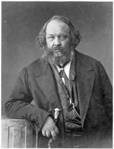 Portret af Mikhail Alexandrovich Bakunin (1814-76) s.1860 af Nadar